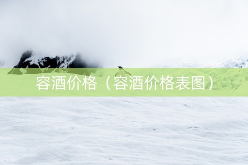 容酒价格（容酒价格表图）