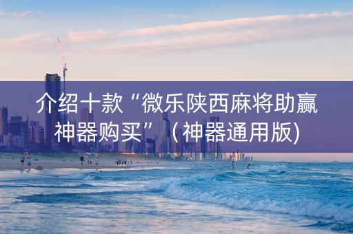 介绍十款“微乐陕西麻将助赢神器购买”（神器通用版)
