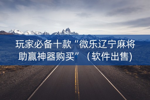 玩家必备十款“微乐辽宁麻将助赢神器购买”（软件出售)