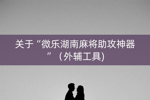 关于“微乐湖南麻将助攻神器”（外辅工具)