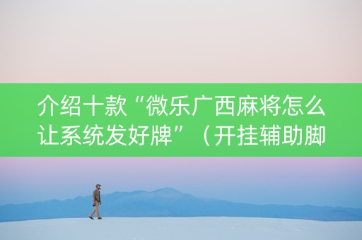 介绍十款“微乐广西麻将怎么让系统发好牌”（开挂辅助脚本)