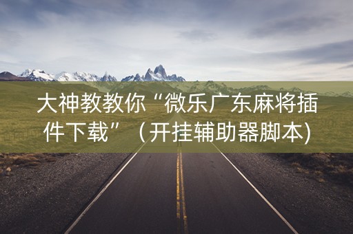 大神教教你“微乐广东麻将插件下载”（开挂辅助器脚本)