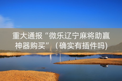 重大通报“微乐辽宁麻将助赢神器购买”（确实有插件吗)