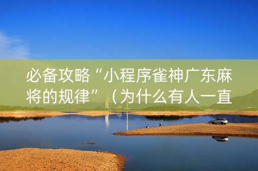必备攻略“小程序雀神广东麻将的规律”（为什么有人一直赢)