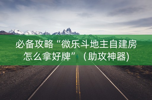 必备攻略“微乐斗地主自建房怎么拿好牌”（助攻神器)