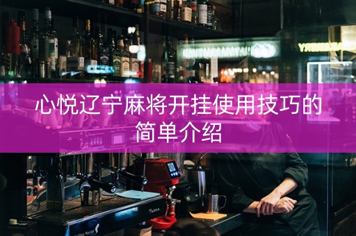 心悦辽宁麻将开挂使用技巧的简单介绍
