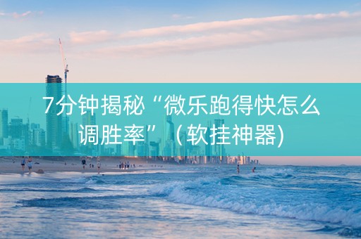 7分钟揭秘“微乐跑得快怎么调胜率”（软挂神器)