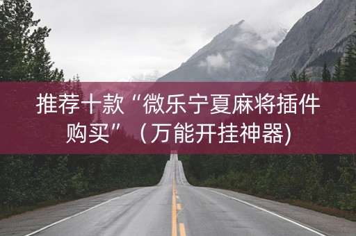 推荐十款“微乐宁夏麻将插件购买”（万能开挂神器)