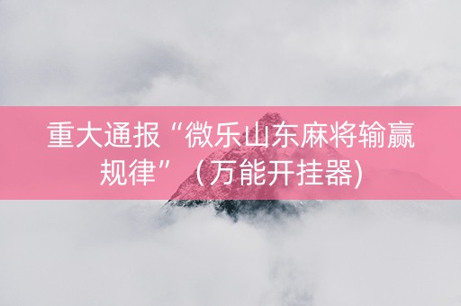 重大通报“微乐山东麻将输赢规律”（万能开挂器)