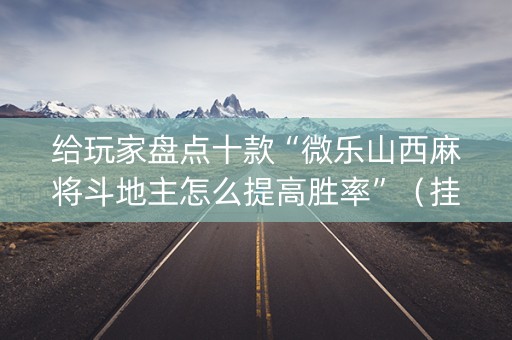 给玩家盘点十款“微乐山西麻将斗地主怎么提高胜率”（挂件神器)