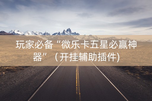 玩家必备“微乐卡五星必赢神器”（开挂辅助插件)