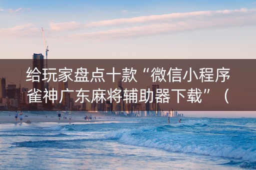 给玩家盘点十款“微信小程序雀神广东麻将辅助器下载”（充值会提高胜率么)