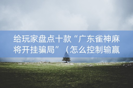 给玩家盘点十款“广东雀神麻将开挂骗局”（怎么控制输赢)