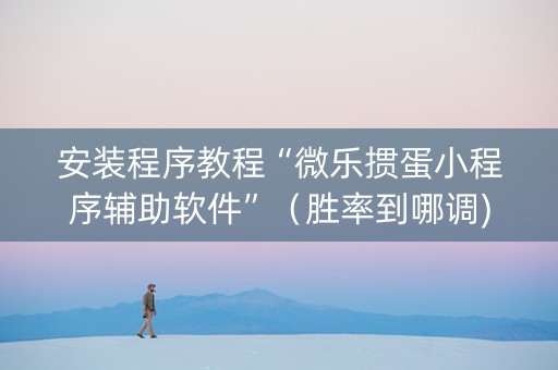 安装程序教程“微乐掼蛋小程序辅助软件”（胜率到哪调)