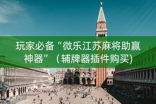 玩家必备“微乐江苏麻将助赢神器”（辅牌器插件购买)
