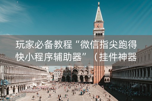 玩家必备教程“微信指尖跑得快小程序辅助器”（挂件神器)
