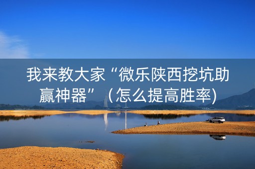 我来教大家“微乐陕西挖坑助赢神器”（怎么提高胜率)