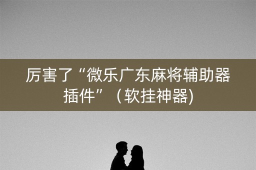 厉害了“微乐广东麻将辅助器插件”（软挂神器)