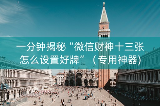 一分钟揭秘“微信财神十三张怎么设置好牌”（专用神器)