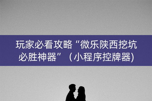 玩家必看攻略“微乐陕西挖坑必胜神器”（小程序控牌器)