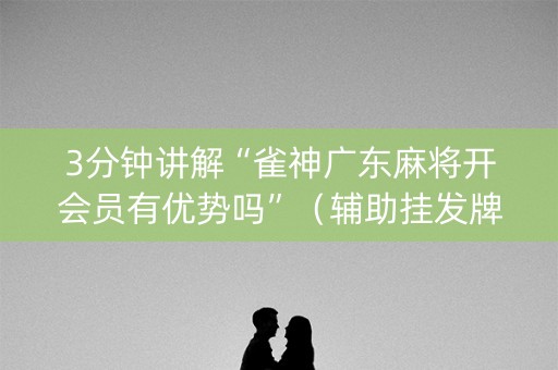 3分钟讲解“雀神广东麻将开会员有优势吗”（辅助挂发牌规律)