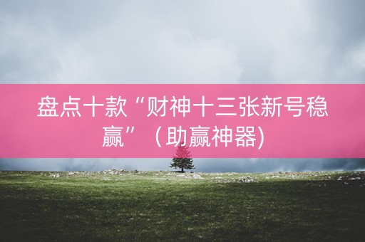 盘点十款“财神十三张新号稳赢”（助赢神器)