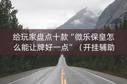 给玩家盘点十款“微乐保皇怎么能让牌好一点”（开挂辅助器插件)