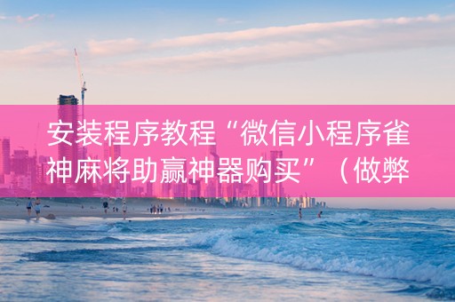 安装程序教程“微信小程序雀神麻将助赢神器购买”（做弊器软件下载)
