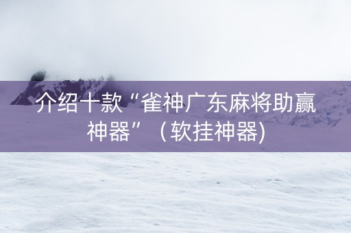 介绍十款“雀神广东麻将助赢神器”（软挂神器)