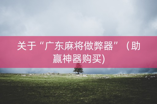 关于“广东麻将做弊器”（助赢神器购买)