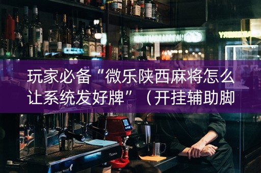 玩家必备“微乐陕西麻将怎么让系统发好牌”（开挂辅助脚本)
