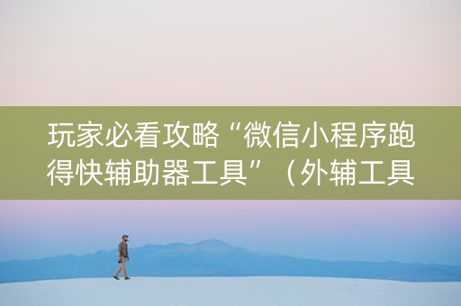玩家必看攻略“微信小程序跑得快辅助器工具”（外辅工具)