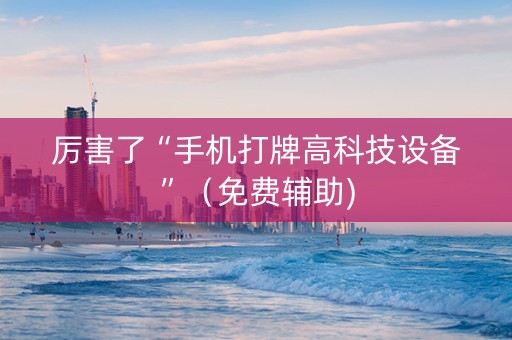 厉害了“手机打牌高科技设备”（免费辅助)