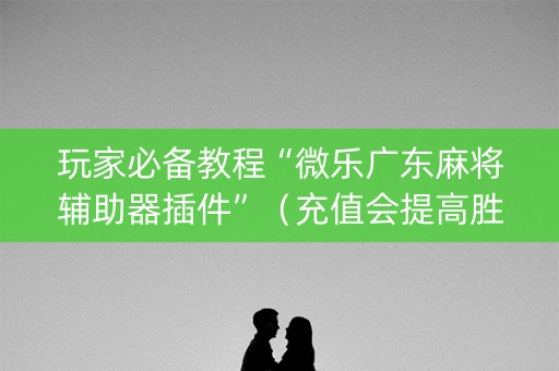 玩家必备教程“微乐广东麻将辅助器插件”（充值会提高胜率么)