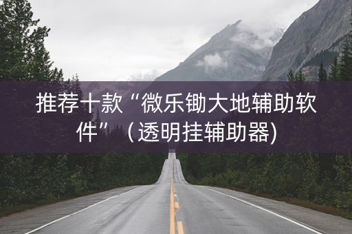 推荐十款“微乐锄大地辅助软件”（透明挂辅助器)