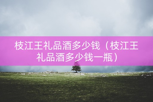 枝江王礼品酒多少钱（枝江王礼品酒多少钱一瓶）
