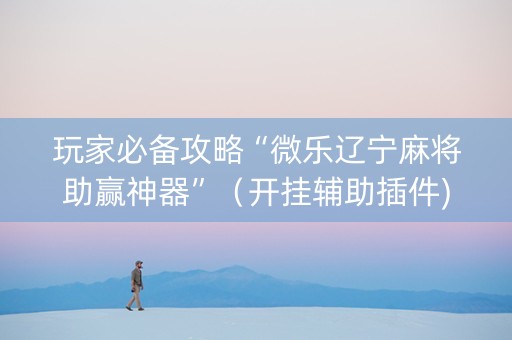 玩家必备攻略“微乐辽宁麻将助赢神器”（开挂辅助插件)