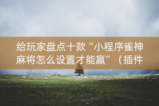给玩家盘点十款“小程序雀神麻将怎么设置才能赢”（插件开挂免费AI)