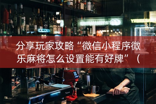 分享玩家攻略“微信小程序微乐麻将怎么设置能有好牌”（攻略插件)
