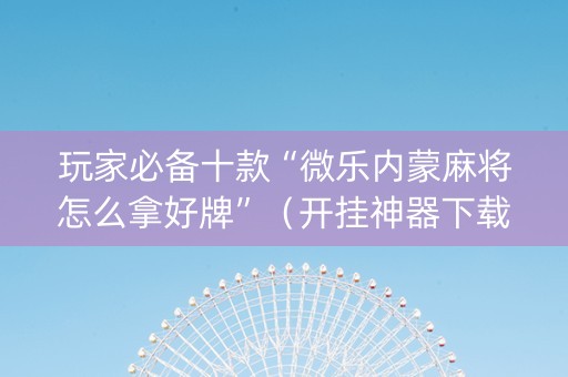 玩家必备十款“微乐内蒙麻将怎么拿好牌”（开挂神器下载)