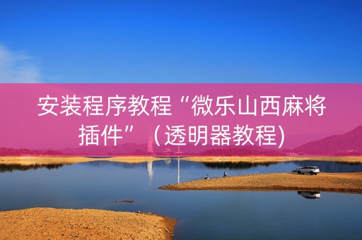 安装程序教程“微乐山西麻将插件”（透明器教程)