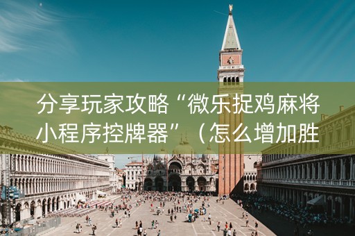 分享玩家攻略“微乐捉鸡麻将小程序控牌器”（怎么增加胜率)