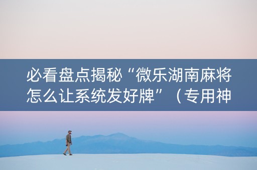 必看盘点揭秘“微乐湖南麻将怎么让系统发好牌”（专用神器)