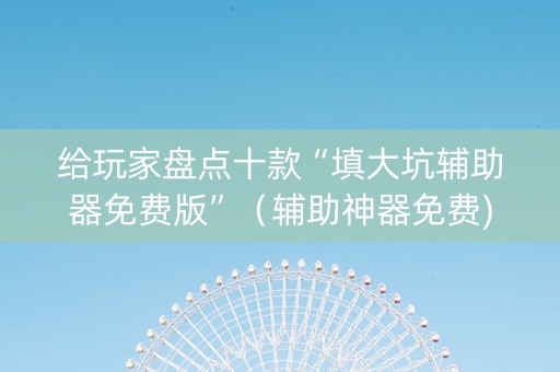 给玩家盘点十款“填大坑辅助器免费版”（辅助神器免费)