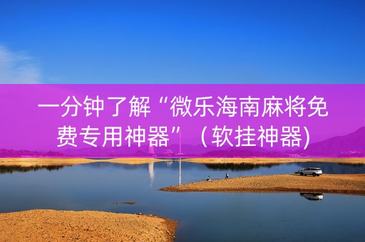 一分钟了解“微乐海南麻将免费专用神器”（软挂神器)