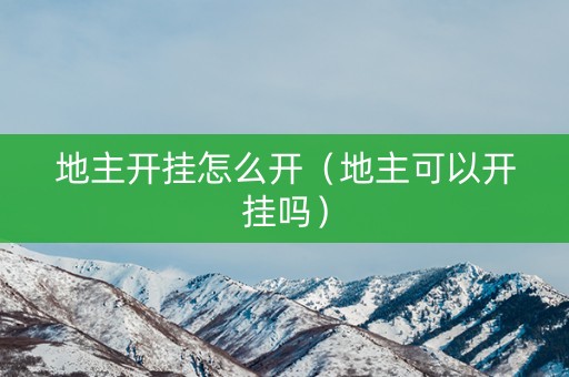 地主开挂怎么开（地主可以开挂吗）