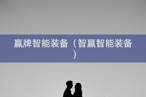 赢牌智能装备（智赢智能装备）