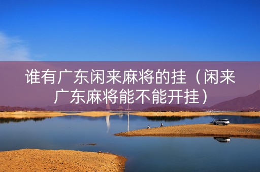 谁有广东闲来麻将的挂（闲来广东麻将能不能开挂）
