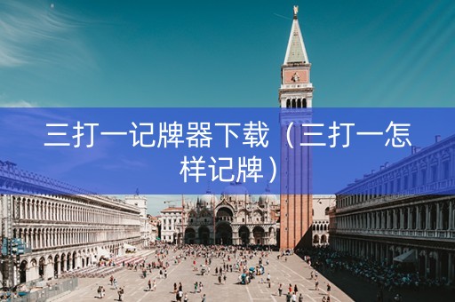 三打一记牌器下载（三打一怎样记牌）