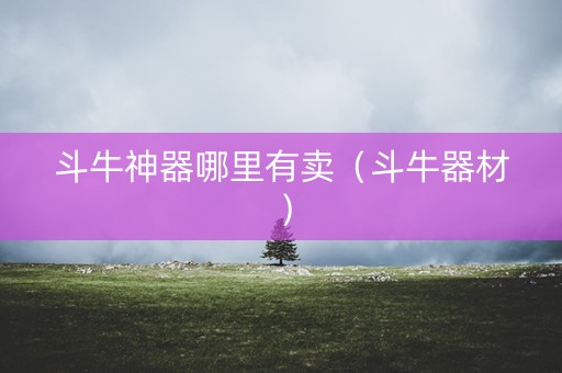斗牛神器哪里有卖（斗牛器材）